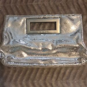 Silver MICHAEL KORS clutch.